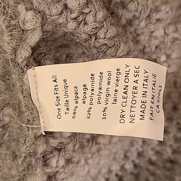 Calimar Alpaca Wool Boat Neck Poncho - Picture 5 of 5